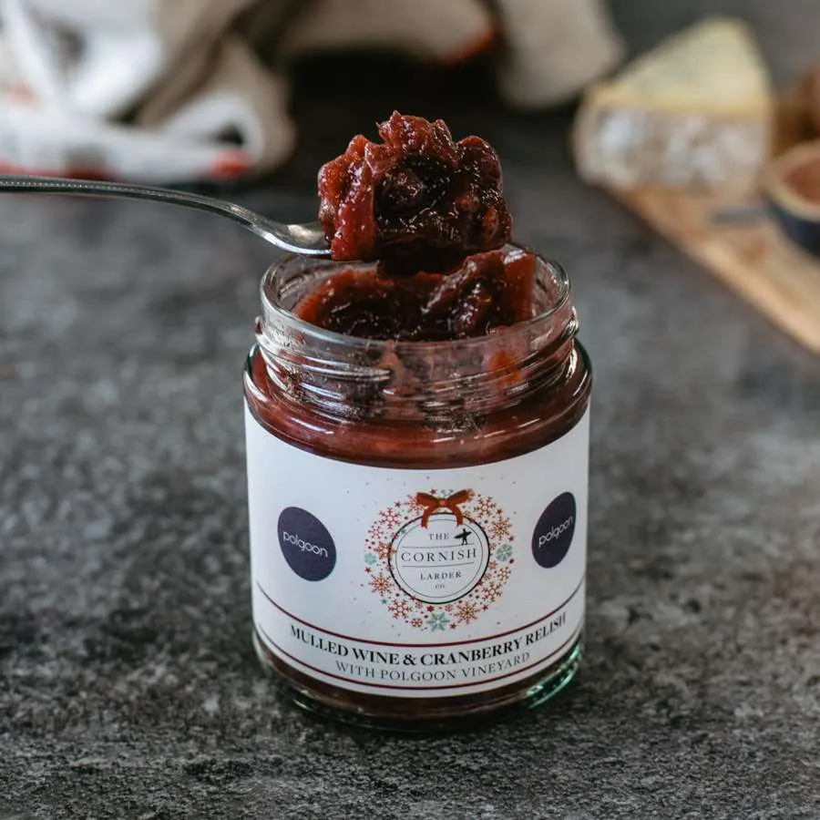 Mulled Wine & Cranberry Relish with Polgoon Vineyard | Christmas - Image 2