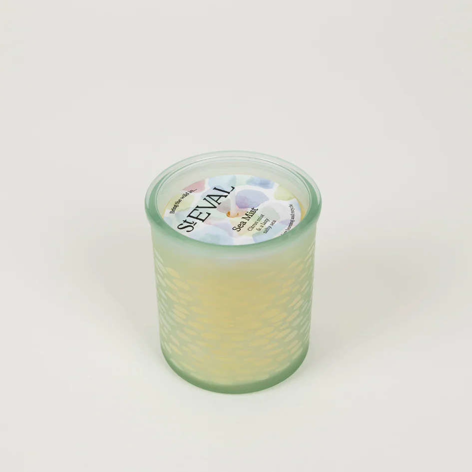 St Eval Bay Sea Mist, Beachcombing Glass Candle - Image 4